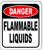 Danger flammable liquids metal outdoor sign long-lasting