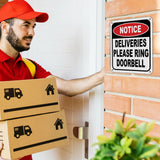 NOTICE Deliveries Please Ring Doorbell Aluminum composite outdoor sign