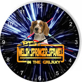 Best Welsh Springer Spaniel Dog Galaxy Wars Space Star Kitchen Livingroom Clock
