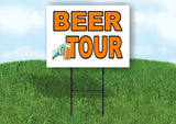 BEER TOUR HAND MUG Yard Sign Road with Stand LAWN SIGN