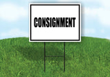 CONSIGNMENT BLACK BORDER Yard Sign Road with Stand LAWN SIGN