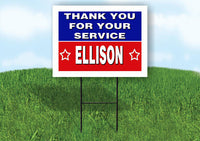 ELLISON THANK YOU SERVICE 18 in x 24 in Yard Sign Road Sign with Stand