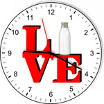 I Love Milk Love Park Funny Kitchen Living room Wall Clock