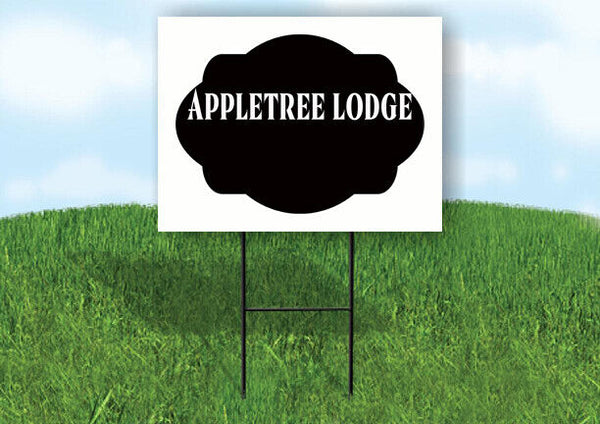 APPLETREE LODGE BLACK TAG HOUSE SIGN