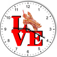I Love Bacon Park Funny Kitchen Living room Wall Clock
