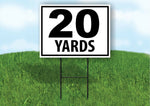 20 YARDS DISTANCE MARKER TARGET RUNNING Plastic Yard Sign ROAD SIGN with Stand
