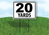 20 YARDS DISTANCE MARKER TARGET RUNNING Plastic Yard Sign ROAD SIGN with Stand
