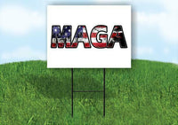 TRUMP MAGA DISTRESSED FLAG Yard Sign Road with Stand LAWN SIGN