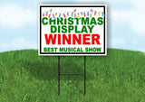 CHRISTMAS DISPLAY WINNER BEST MUSICAL LIGHTS Yard Sign with Stand LAWN SIGN