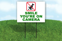 Smile you're on camera pick up after your dog Yard Sign Road with Stand