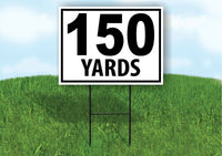 150 YARDS DISTANCE MARKER TARGET RUNNING Plastic Yard Sign ROAD SIGN with Stand