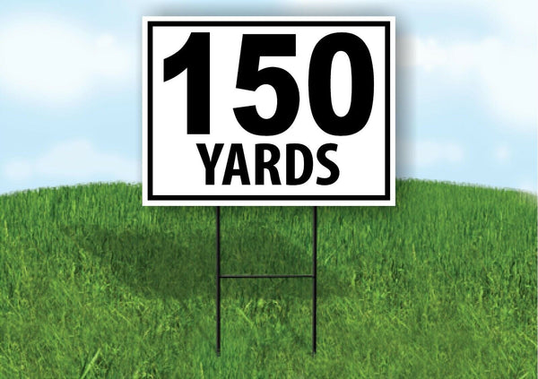 150 YARDS DISTANCE MARKER TARGET RUNNING Plastic Yard Sign ROAD SIGN with Stand