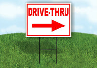 DRIVE THRU FOR SALE RIGHT Yard Sign Road with Stand LAWN SIGN Single sided