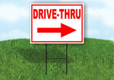 DRIVE THRU FOR SALE RIGHT Yard Sign Road with Stand LAWN SIGN Single sided