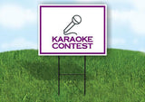 KARAOKE CONTEST PURPLE Yard Sign Road with Stand LAWN SIGN