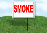 SMOKE RED Yard Sign Road with Stand