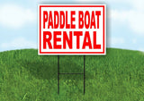 PADDLE BOAT RENTAL RED WHITE Yard Sign Road with Stand LAWN SIGN