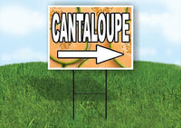 CANTALOUPE RIGHT ARROW RED Yard Sign Road with Stand LAWN SIGN Single sided