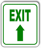 Exit arrow pointing up green white METAL Aluminum Composite