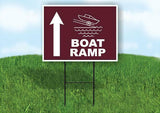 BOAT RAMP STRAIGHT ARROW BROWN Yard Sign with Stand LAWN SIGN