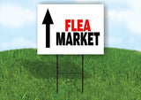 FLEA MARKET STRAIGHT ARROW Yard Sign with Stand LAWN SIGN