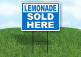 LEMONADE SOLD HERE BLUE BOLD Yard Sign with Stand LAWN SIGN