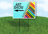 ART SHOW LEFT ARROW Yard Sign Road with Stand LAWN SIGN Single sided
