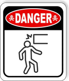 DANGER LOW OVER HEAD HAZARD Metal Aluminum composite sign
