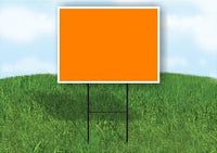 BLANK ORANGE SIGN Plastic Yard Sign ROAD SIGN with Stand