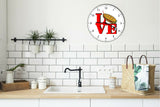I Love Hoagies Love Park Funny Kitchen Living room Wall Clock