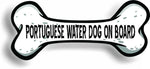 Dog on Board Portuguese Water Dog Bone Car Magnet Bumper Sticker 3"x7"