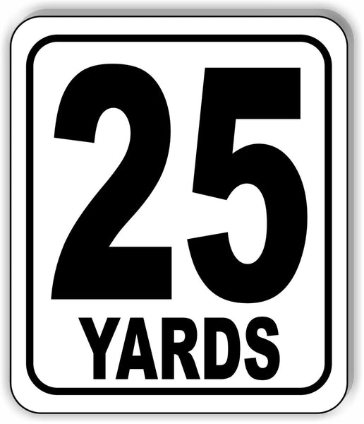25 YARDS Distance Marker Running Race 5k Marathon Aluminum composite sign