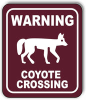 WARNING COUGAR CROSSING TRAIL Metal Aluminum composite sign