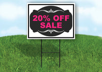 20% OFF SALE PINK TAG BLACK Yard Sign with Stand LAWN SIGN