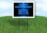 MYA RETIREMENT BLUE 18 in x 24 in Yard Sign Road Sign with Stand