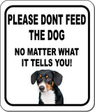 PLEASE DONT FEED THE DOG Wirehaired Vizsla Aluminum Composite Sign