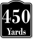 450 Yards Distance Marker Running Race  Marathon BLACK  Aluminum Composite Sign
