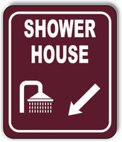 SHOWER HOUSE DIRECTIONAL ARROW TRAIL 8 Variations Metal Aluminum composite sign