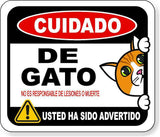 CUIDADO DE GATO Aluminum Composite sign
