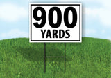 900 YARDS DISTANCE MARKER  TARGET RUNNING Plastic Yard Sign ROAD SIGN with Stand