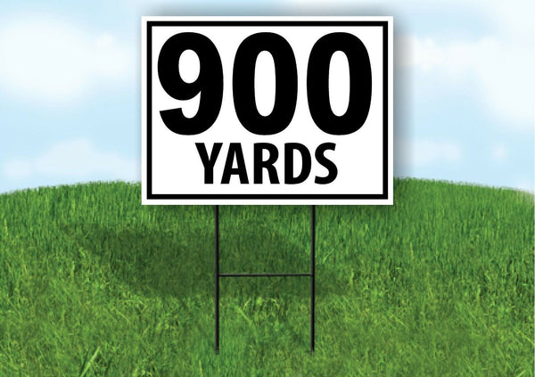 900 YARDS DISTANCE MARKER  TARGET RUNNING Plastic Yard Sign ROAD SIGN with Stand