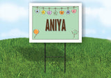 ANIYA WELCOME BABY GREEN  18 in x 24 in Yard Sign Road Sign with Stand