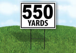 550 YARDS DISTANCE MARKER TARGET RUNNING Plastic Yard Sign ROAD SIGN with Stand