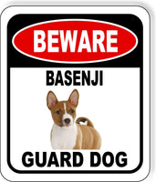 BEWARE BASENJI GUARD DOG Metal Aluminum Composite Sign