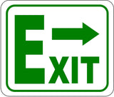 Directional Exit parking Sign with arrow pointing right METAL Aluminum Composite