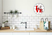 Siberian Huskey Cute Puppy Dog kitchen living room Wall Clock