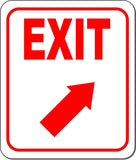 EXIT DIRECTIONAL RED 8 Arrow Variations Metal Aluminum composite sign