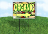 ORGANIC RIGHT ARROW Yard Sign Road with Stand LAWN SIGN Single sided