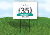 35 year anniversary Yard Sign Road with Stand LAWN SIGN