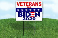 Veterans for BIDEN 2020 JOE BIDEN POLITICAL Yard Sign ROAD SIGN with stand